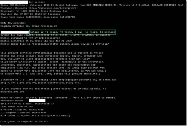 4500 uptime