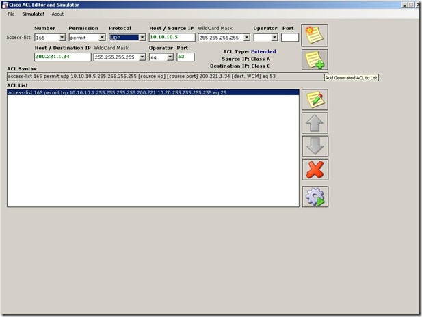 ACL Editor and Simulator