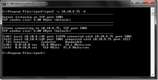 Iperf Client - Bidirecional