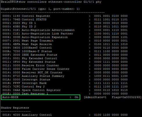 Show controllers - MDIX