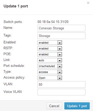 Meraki Configure Port