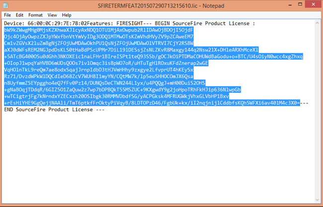 FireSight License