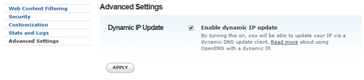 OpenDNS IP Dinamico