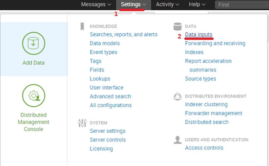 Splunk Data Input