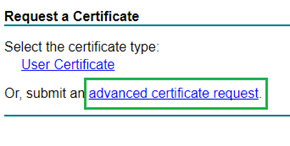 Requisição de Certificado