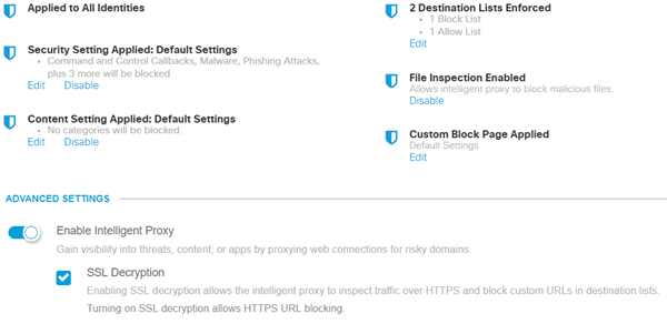 Umbrella - Intelligent Proxy