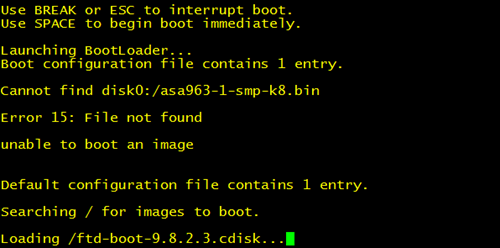 ASA booting FTD Image