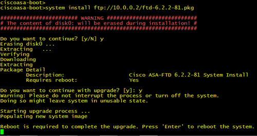 Install FTD Image