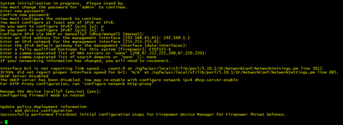 Change the password and configure FTD