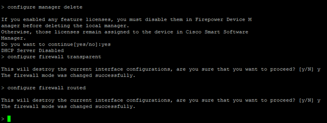 Reset FTD