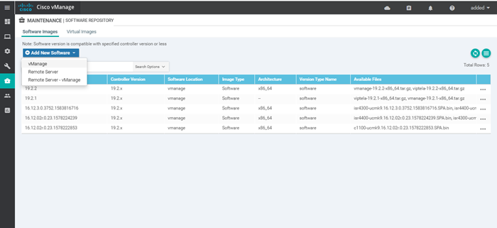 Upgrade vManage