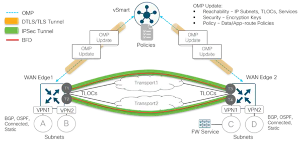 OMP e BFD Cisco SD-WAN