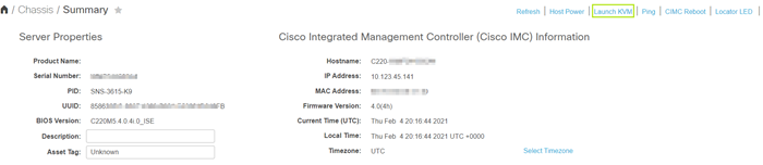 ISE - Launch KVM