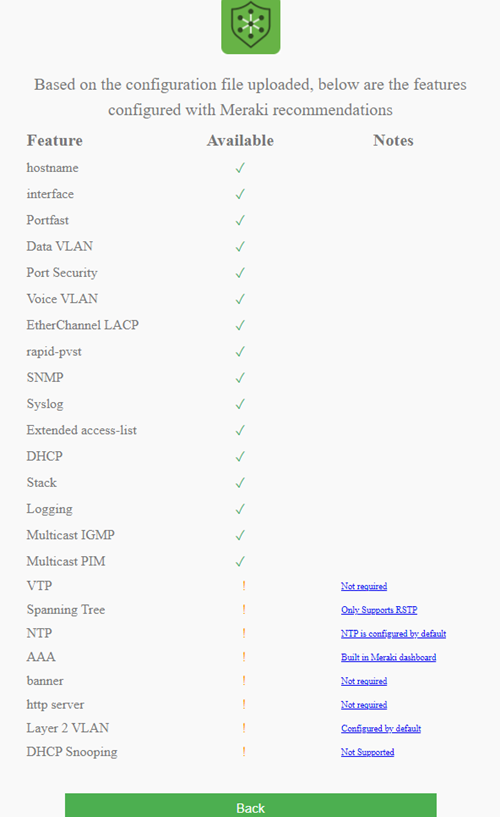 Meraki Config Check