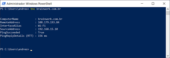Test-NetConnection 