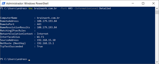 Test-NetConnection 3